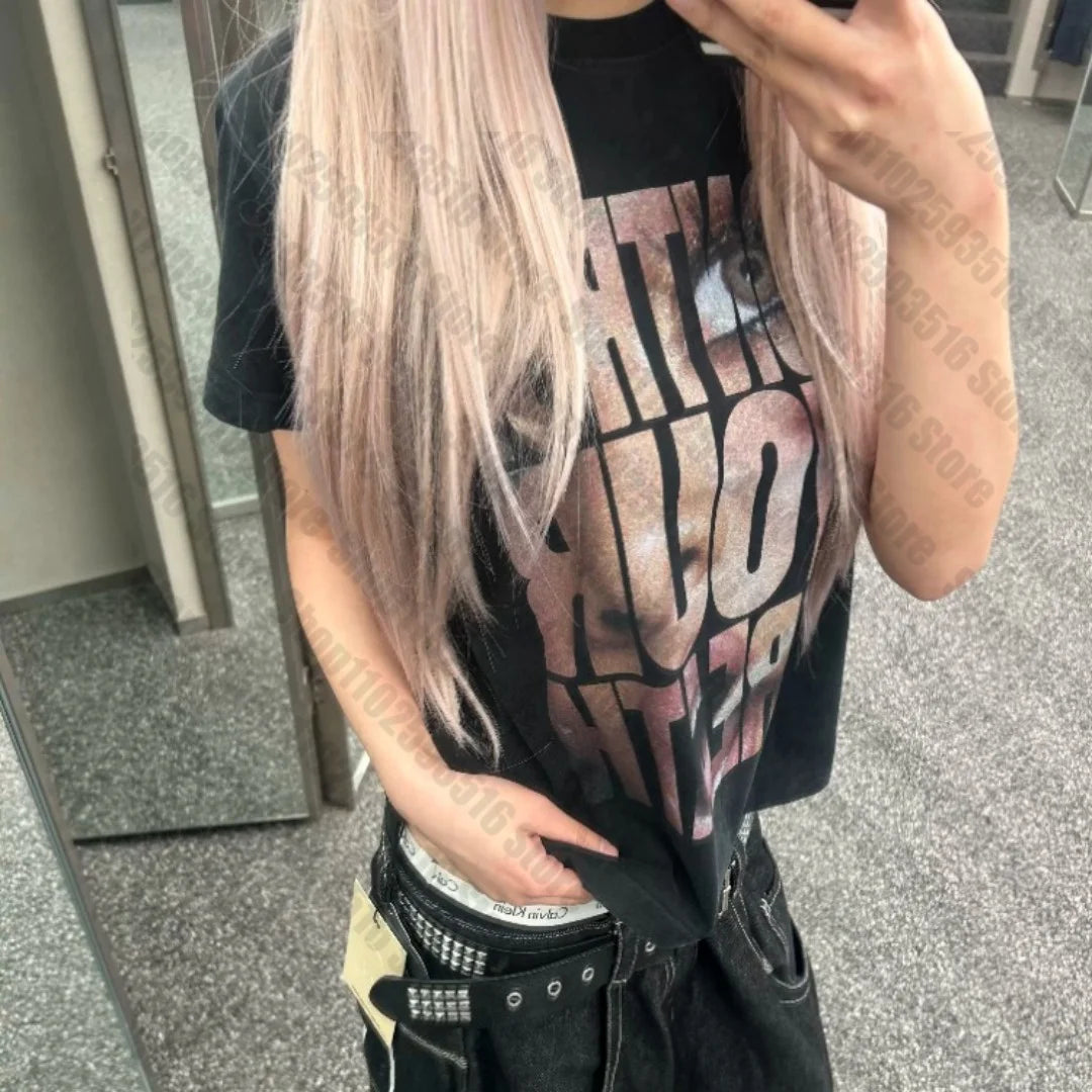 Grunge Clothes for Women Japanese Y2k Tops Graphic T Shirts Kpop