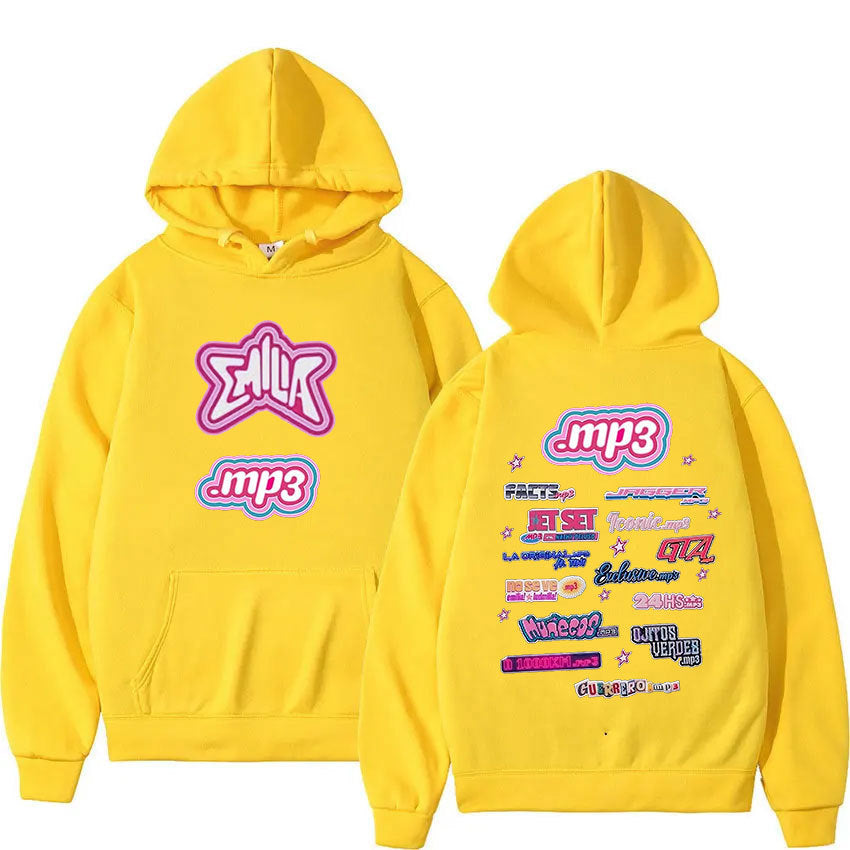Emilia Mernes Print Hoodie Men Women's Retro