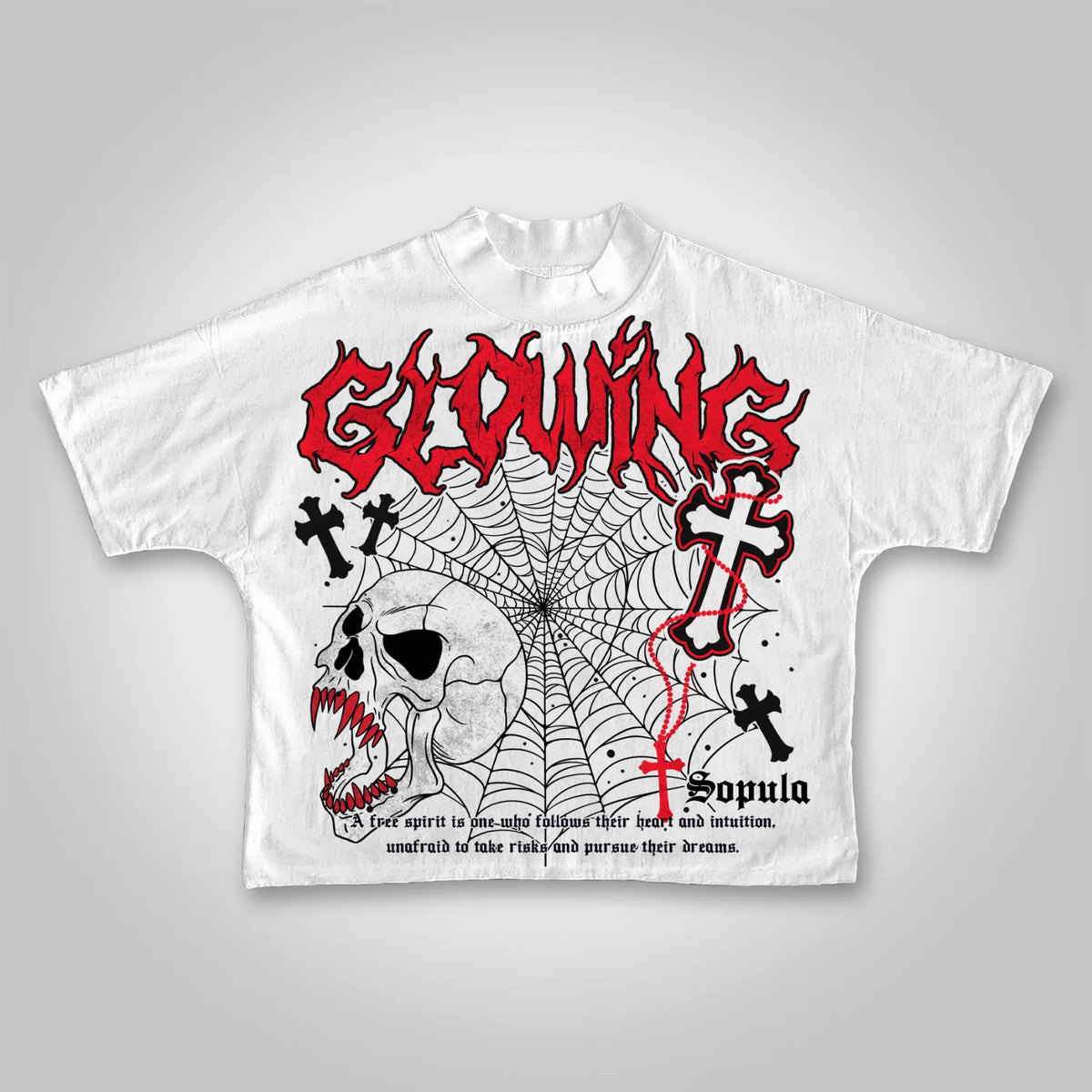 Vintage Dark Centipede Skeletal Graphic Cotton Print T-shirt Men Y2K Summer Short Sleeves Oversize T-shirt Women Casual Tee Tops